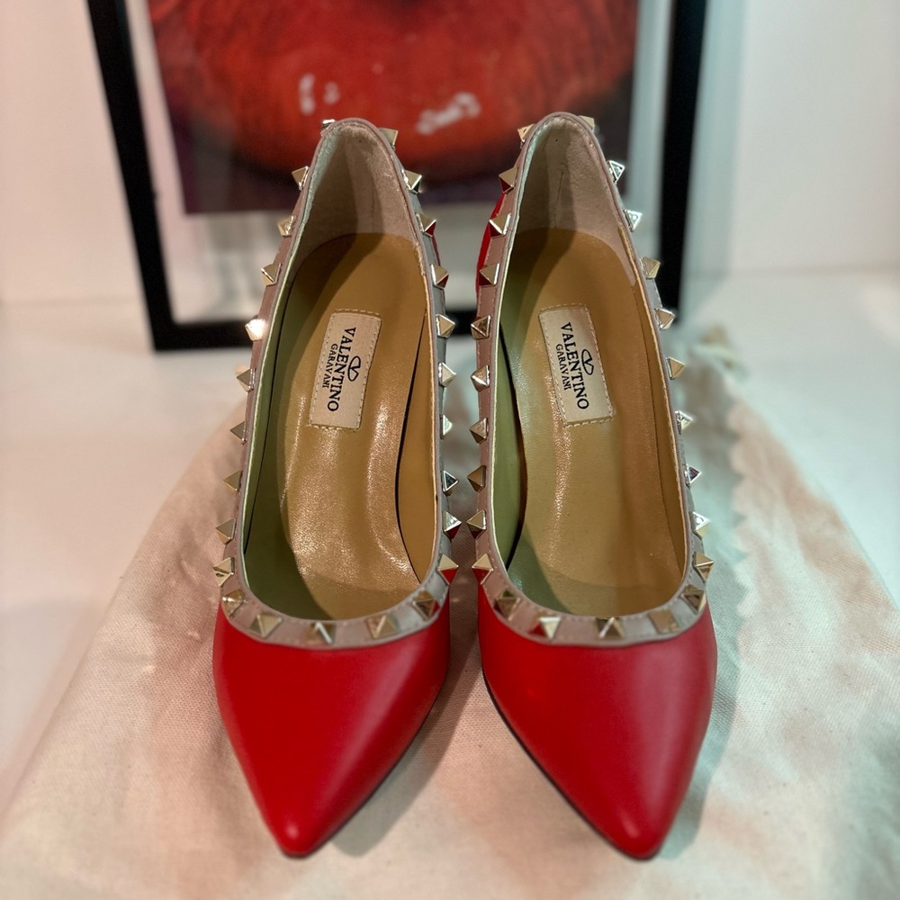 Valentino Red Rockstud Heels